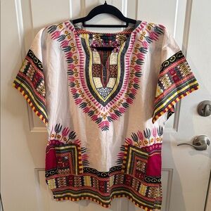 Vibrant Multicolor Dashiki Top